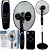 Stojanový ventilátor 60W, výška 145 cm, 3 režimy, s diaľkovým ovládaním, oscilácia a časovač