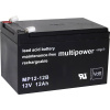 multipower MP12-12B MP12-12B olověný akumulátor 12 V 12 Ah olověný se skelným rounem (š x v x h) 98 x 98 x 151 mm póly kontaktu bezúdržbové, nepatrné vybíjení,