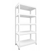 Kovový regál Biedrax 50 x 90 x 180 cm, biely - 5 políc biele lamino 12mm, 275 kg
