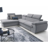 Rohová sedacia súprava Viera, svetlo šedá látka, ľavý roh