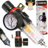 REDUKTOR TLAKU FILTER VZDUCHU ODLUČOVAČ VODY REGULÁTOR 1/4'' + MANOMETER