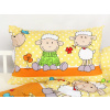 Dreamy Linens Obliečky bavlnené žlté Veselé ovečky