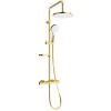 Mexen KX05 sprchový set termostatickou batériou, zlato/biela - 771500591-50