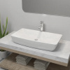 Obdĺžniková umývadlová doska vidaXL 38 cm biela