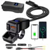 Rýchla motocyklová nabíjačka QC3.0 USB & USB-C s LED voltmetrom 60 W