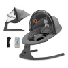 KINDERKRAFT Lehátko pohupujúce s melódiou 2v1 Lumi, do 9 kg, Premium Dark Grey 55x61x51 sivá