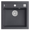 Alveus FORMIC 20 kuchynský granitový drez so sifónom 52x51 - G-91 Black, spodná montáž 1107890ST