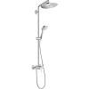 HANSGROHE Croma Select S Showerpipe nástenný sprchový systém s pákovou batériou, horná sprcha 1jet priemer 280 mm, ručná sprcha 3jet, chróm, 26791000