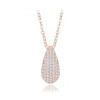MINET JMAN0565YN42 - MINET Rose gold stříbrný náhrdelník kapka s bílými zirkony