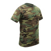 Detské tričko Rothco HEAVYWEIGHT WOODLAND - M