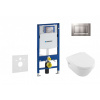 GEBERIT - Duofix Modul na závesné WC s tlačidlom Sigma30, matný chróm/chróm + Villeroy Boch - WC a doska, DirectFlush, SoftClose, CeramicPlus 111.300.00.5 NB7