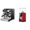 Rocket Espresso Appartamento TCA, black/black + Eureka Mignon Bravo, CR ferrari red