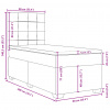 vidaXL Posteľný rám boxsping s matracom sivohnedý 90x200 cm látka - Šedohnedá - 95741-49949