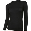 Dámská s dlouhým rukávem Brubeck Active Wool Black L (LS12810)