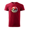 Sablio Tričko s potlačou Poke Ball - červené 5XL