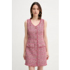 Šaty Marciano Guess CLAUDIA ružová farba, mini, rovný strih, 5GGK17 7302A 5GGK17.7302A 34