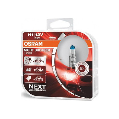 Osram Night Breaker Laser 64150NL-HCB H1 P14,5s 12V 55W 2 ks