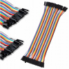 PREVODNÍKY KÁBLE KOMPATIBILNÉ S ARDUINO PRE PROTOTYPY 40 KUSOV 20CM ŽENSKÝ-ŽENSKÝ