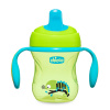 Hrnček Chicco Trénujeme s držadlami 200 ml, zelený 6m+