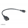 AKASA - USB kábel OTG - mikro USB na USB - 15 cm AK-CBUB25-15BK Akasa
