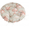 Bellatex Adela prešívaný okrúhly Ľalia losos, sivá, 40 x 40 cm