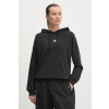 Mikina adidas Essentials dámska, čierna farba, s kapucňou, s nášivkou, JD7989 M