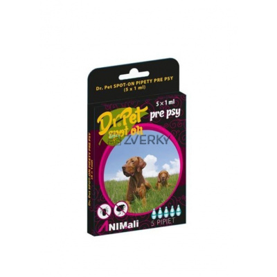 Dr.Pet Dog Antiparazitné Pipety spot-on 5x1 ml