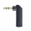 Gembird adaptér 1 x 3.5 mm 4-pin miniJack (M) na audio 90°zalomený A-3.5M-3.5FL