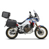 Kompletná sada čiernych hliníkových kufrov SHAD TERRA BLACK , 37 litrov vrchný kufor, 36/47 litrov bočné kufre, vrátane montážnej sady a platni SHAD HONDA CRF 1100 Africa Twin
