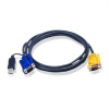 Sada káblov pre KVM VGA - SPHD M/M, USB-A M (PS2 konvertor), 1.8m Sada káblov pre KVM VGA - SPHD M/M, USB-A M (PS2 konvertor), 1.8m