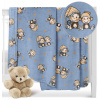 Bellatex ELLA dětská přikrývka 100x150 cm Opička modrá