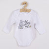 Body s potlačou New Baby Ahoj, jsem tady! Sivá 86 (12-18m)