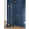 New Trendy Avexa Gold Brushed sprchovací kút 80x80 cm zlatá brúsené/priehľadné sklo EXK-3851