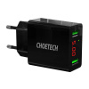 Choetech Nabíjačka C0028 2*USB-A s displejom (čierna)