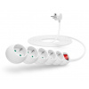 CONNECT IT prodlužovací kabel 230 V, 5 zásuvek, 5 m, s vypínačem (bílý) CI-1284