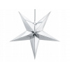 Hviezda Party Deco päťramenná strieborná 70 cm