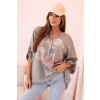Kesi Dámska blúzka ART10062 z bavlny Farba: Béžová, Veľkosť: UNI