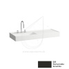 LAUFEN KARTELL Umývadlo do nábytku, polička vpravo 120 x 46 cm čierna lesklá H8133320201581