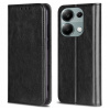Flipové puzdro TeleProtector pre Xiaomi Redmi Note 13 Pro 4G / Poco M6 Pro 4G Leather Black (Puzdro na Xiaomi Redmi Note 13 Pro 4G + 9H SKLENENÉ KOŽENÉ MAGNETOVÉ POUZDRO KNIHA)