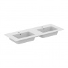 Ideal Standard Tempo - Nábytkové dvojumývadlo 1215x450 mm, s prepadom, biela E053401
