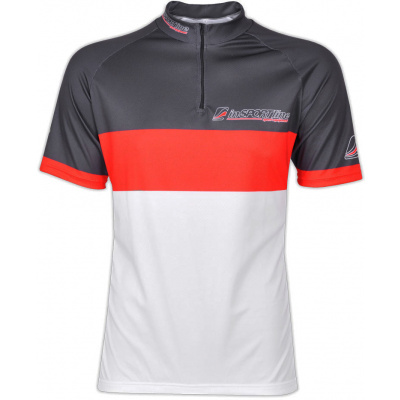Insportline Cyklistický dres Pro Team (Velikost: M, Barva: černo-červeno-bílá)