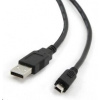 GEMBIRD Kabel USB 2.0 A-Mini B (5pin) propojovací, zlacené kontakty, 1,8m, černý CCP-USB2-AM5P-6