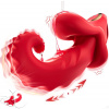 SuperLove G-Spot Tongue Thrusting Dual Vibrator with App Red