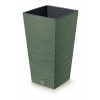 Prosperplast kvetináč Furu Square Zemitě zelená 26,5 cm