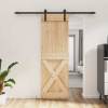 zahrada-XL Posuvné dvere so sadou kovania 70x210 cm borovicový masív 3202998