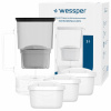 Filtračná kanvica Wessper D2 Borosilicate 3 l čierna