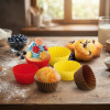 TESCOMA Delicia 6 ks. viacfarebné - silikónové veľké formičky na pečenie muffinov a košíčkov
