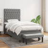 zahrada-XL Boxspring posteľ s matracom tmavosivá 90x200 cm látka 3136806