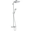 HANSGROHE Croma Select S Showerpipe nástenný sprchový systém s vaňovým termostatom, horná sprcha 1jet priemer 280 mm, ručná sprcha 3jet, chróm, 26792000