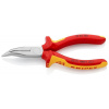 KNIPEX Kliešte pologulaté 160mm Cr VDE ohnuté / 2526160 Knipex
